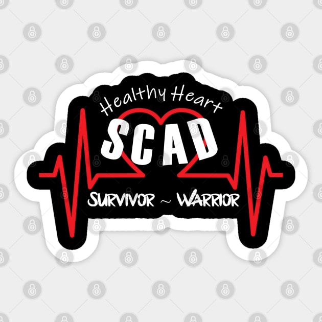 SCAD Healthy Heart Survivor & Warrior Sticker by WordDesign